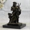 Collectible Figurine Bronze Decor Signed Phidas Hades Pluto with 3 Headed Dog Art view 3