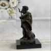 Collectible Figurine Bronze Decor Signed Phidas Hades Pluto with 3 Headed Dog Art view 4