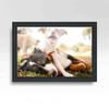 10x15 Frame Black Real Wood Picture Frame Width 1.25 Inches | Interior Frame Depth 0.5 Inches | Gessato White Modern Photo Frame Complete with UV Acrylic, Foam Board Backing & Hanging Hardware view 2
