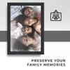 10x15 Frame Black Real Wood Picture Frame Width 1.25 Inches | Interior Frame Depth 0.5 Inches | Gessato White Modern Photo Frame Complete with UV Acrylic, Foam Board Backing & Hanging Hardware view 3