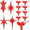 117Pcs Ceramic Christmas Tree Red Cardinal Bird Replacement Lights Bulbs and 1 Angel/3Stars Topper Ornament for Ceramic Tree Dcor - Medium Plastic Pegs. view 1