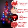117Pcs Ceramic Christmas Tree Red Cardinal Bird Replacement Lights Bulbs and 1 Angel/3Stars Topper Ornament for Ceramic Tree Dcor - Medium Plastic Pegs. view 3