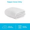 Linenspa 2 Inch Mattress Topper Cover, Full Machine Washable, Breathable, Non Slip Covering with Zipper for Mattress Topper - Cover Only, White view 2