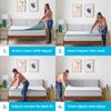 Linenspa 2 Inch Mattress Topper Cover, Full Machine Washable, Breathable, Non Slip Covering with Zipper for Mattress Topper - Cover Only, White view 3