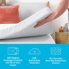 Linenspa 2 Inch Mattress Topper Cover, Full Machine Washable, Breathable, Non Slip Covering with Zipper for Mattress Topper - Cover Only, White view 4