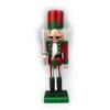 Holiday Depot 10" Nutcracker Christmas Decoration (Set of 4) - Traditional Wooden Red & Green King, Soldier, & Drummer Styles. for Friends, Family, and Coworkers. view 3