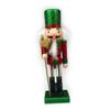 Holiday Depot 10" Nutcracker Christmas Decoration (Set of 4) - Traditional Wooden Red & Green King, Soldier, & Drummer Styles. for Friends, Family, and Coworkers. view 4