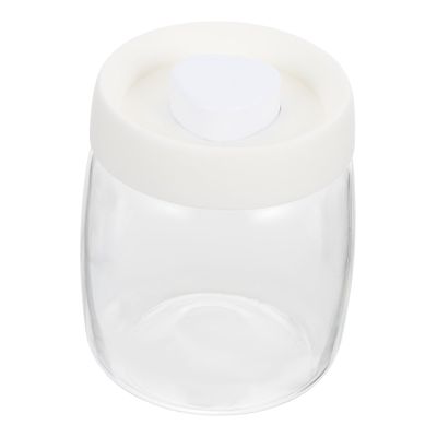 Hemoton 1pc Sealed Glass Food Storage Jar Airtight Lid Vacuum Canister for Snacks Dried Fruits and Biscuits Ergonomic Design and Easy to Clean