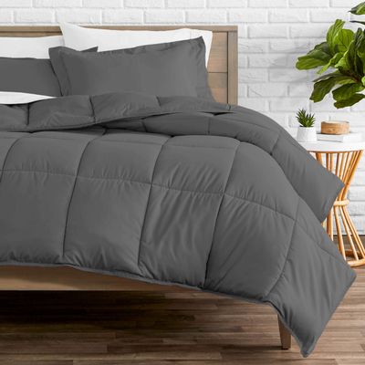 Reliable Bedding Bedding Comforter Set - All Season Comforter - Ultra-Soft - - Premium 1800 Series -Box Stitched Down Alternative Comforter. (King/Cal King Dark Grey)