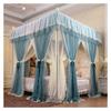 Bed Canopy Luxury Palace Princess Room Bed Canopy, 1.5m/1.8m/2m Double Bed Bed Curtains, Double-Layer Encryption 360 Protection, with Wrought Iron Bracket (Color : Green 3, Size : 180x220x200cm) view 1