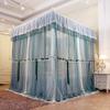 Bed Canopy Luxury Palace Princess Room Bed Canopy, 1.5m/1.8m/2m Double Bed Bed Curtains, Double-Layer Encryption 360 Protection, with Wrought Iron Bracket (Color : Green 3, Size : 180x220x200cm) view 2
