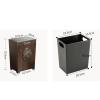 Garbage Can Bin Wooden Rubbish Trash Can with Shake Lid Cube Shape with Plastic Rubbish Bin for Under Desk Office view 2