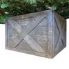 BARNWOODUSA Christmas Tree Collar or Box Made of Reclaimed Wood  Rustic Tree Skirt Replacement Blocks, Adds Farmhouse Charm  Natural, Hook-&-Loop Strip Panels, 37x27 in., Brown view 1