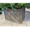 BARNWOODUSA Christmas Tree Collar or Box Made of Reclaimed Wood  Rustic Tree Skirt Replacement Blocks, Adds Farmhouse Charm  Natural, Hook-&-Loop Strip Panels, 37x27 in., Brown view 3