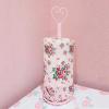 LIU- Countertop Paper Towel Holder Romantic Pink Heart-shaped Wrought Iron Paper Towel Stand,for Kitchen Bathroom Bathroom Living Room Office view 3