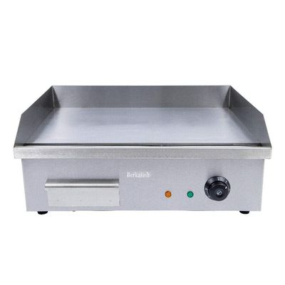 TFCFL Electric Countertop Flat Top Griddle, 22'' Commercial Restaurant Teppanyaki Grill,Stainless Steel with Adjustable Temperature Control for Kitchen 3000W 110V