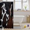 Feelyou Cow Fur Bathroom Curtain Kids Cowhide Leather Hair Shower Curtain Women Men Cloth Fabric Fabric Rustic Cow Skin Decor Bath Curtain Brown Farmhouse Shower Curtain Set 72"x78" view 3