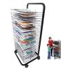 YSCMX Art Drying Rack, Mobile Art Drying Rack with Wire Shelves for Works of Art, Black Powder Coated Finish, Art Rack Storage Organizer on WheelsIdeal for Education Schools and Art Clubs view 1