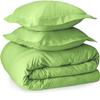 LaxLinen Hotel Quality 600 Thread Count 100% Long Staple Certified Giza Egyptian Cotton 3pc Duvet Cover Set Zipper Closer with Corner Ties (King/Cal-King 94x104 Size, Sage Green Solid) view 1