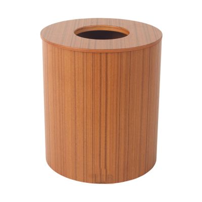 Household Modern Simple Wastepaper Bin Wooden Rubbish Trash Can Paper Recycling Basket Creative for Bedroom Living Room (Color : A)