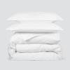 LaxLinen Hotel Quality 600 Thread Count 100% Long Staple Certified Giza Egyptian Cotton 3pc Duvet Cover Set Zipper Closer with Corner Ties (King/Cal-King 94x104 Size, White Solid) view 1