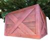 BARNWOODUSA Christmas Tree Collar or Box Made of Reclaimed Wood Rustic Skirt Replacement Blocks, Hook-&-Loop Strip Panels, 37x27 in., Red view 1