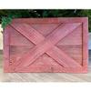 BARNWOODUSA Christmas Tree Collar or Box Made of Reclaimed Wood Rustic Skirt Replacement Blocks, Hook-&-Loop Strip Panels, 37x27 in., Red view 2