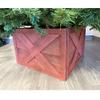 BARNWOODUSA Christmas Tree Collar or Box Made of Reclaimed Wood Rustic Skirt Replacement Blocks, Hook-&-Loop Strip Panels, 37x27 in., Red view 3
