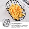 Cabilock 2pcs Iron Food Serving Basket Creative Fruit and Snack Storage for Kitchen Counter Sturdy Dessert Basket Hollow Design for Organizing Fruits and Treats view 4
