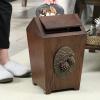 Creative Waste Storage with Shake Lid Simple Wastepaper Bin Paper Recycling Basket Wooden Trash Can view 1