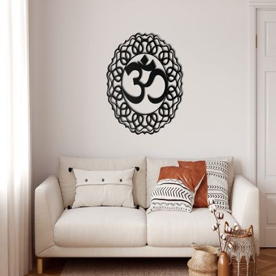 Metal Wall Decor, Mandala Om , Home Living Room Decor, Wall Sign, Metal Wall Art, Interior Decoration, Indoor Outdoor Hangings (110x110cm)