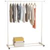 DFANCE Clothes Rails,Heavy Duty Metal Clothes Rail Stand,Garment Rack,Freestanding Hanger Bedroom Clothing Rack,with Lower Storage Shelf for Boxes Shoes,White,120140cm view 1