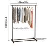 DFANCE Clothes Rails,Heavy Duty Metal Clothes Rail Stand,Garment Rack,Freestanding Hanger Bedroom Clothing Rack,with Lower Storage Shelf for Boxes Shoes,White,120140cm view 2