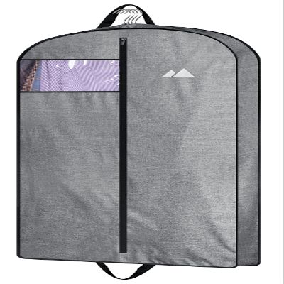 MISSLO 43" Heavy Duty Hanging Garment Bags for Travel Suit Bag for Men Waterproof Oxford Fabric Suit Cover for Traveling Monogrammed Closet Clothes Storage