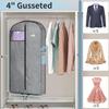 MISSLO 43" Heavy Duty Hanging Garment Bags for Travel Suit Bag for Men Waterproof Oxford Fabric Suit Cover for Traveling Monogrammed Closet Clothes Storage view 3
