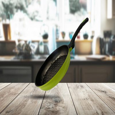 DBM IMPORTS Nonstick 3D Diamond Coating Wok Frying Pan Cookware 11'' (28cm)-MADE IN KOREA