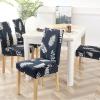 Edinstry Stretch Chair Slipcovers, Milk Silk Print Soft Stretch Chair Covers, Removable and Washable Chair Cover, Suitable for Restaurant, Wedding, Hotel Banquet, (Leaf Shadow) 8pcs view 3