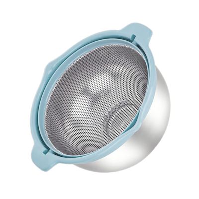 1set Stainless Steel Double-layer Rice Wash Strainer Basket Multi-functional Kitchen Drain Basin for Vegetables and Fruits and -