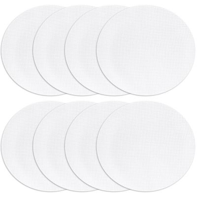 Anekoul 8 Pcs Round Silicone Dehydrator Sheets, Non-Stick Fruit Dehydrator Mats Silicone Steamer Mesh Round Bamboo Steamer Mat for Buns Pastry Dim Sum Cooking, Fruit Dryer