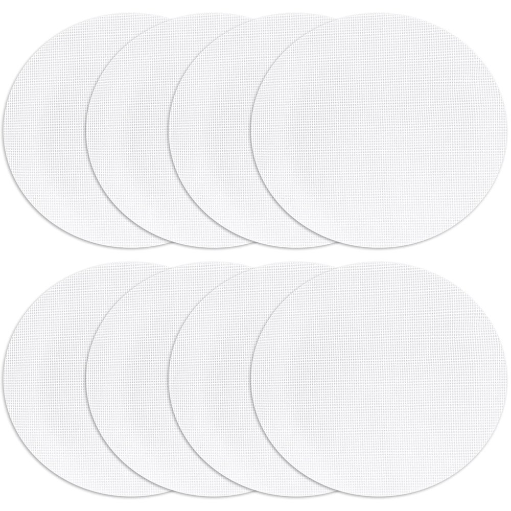 Anekoul 8 Pcs Round Silicone Dehydrator Sheets, Non-Stick Fruit Dehydrator Mats Silicone Steamer Mesh Round Bamboo Steamer Mat for Buns Pastry Dim Sum Cooking, Fruit Dryer