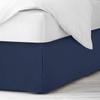 Pleated Bed Skirt - 100% Cotton 600 Thread Count Silky Soft 1 Piece Box Pleated Bed Skirt 18" Drop Length/Fall Length Bed Skirt (Twin Size, Navy Blue Solid) view 2