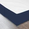 Pleated Bed Skirt - 100% Cotton 600 Thread Count Silky Soft 1 Piece Box Pleated Bed Skirt 18" Drop Length/Fall Length Bed Skirt (Twin Size, Navy Blue Solid) view 4