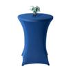 Restaurantware Table Tek 36 x 43 Inch Round Table Covers 10 Washable Spandex Tablecloths - Wrinkle-Free Durable Blue Polyester Fitted Tablecloths for Parties Banquets or Weddings view 1