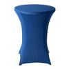 Restaurantware Table Tek 36 x 43 Inch Round Table Covers 10 Washable Spandex Tablecloths - Wrinkle-Free Durable Blue Polyester Fitted Tablecloths for Parties Banquets or Weddings view 2