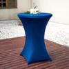 Restaurantware Table Tek 36 x 43 Inch Round Table Covers 10 Washable Spandex Tablecloths - Wrinkle-Free Durable Blue Polyester Fitted Tablecloths for Parties Banquets or Weddings view 4