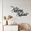 DEKADRON Hakuna Matata Metal Wall Art, Black, Minimalist Style, Rectangular Shape, Powder Coated Finish, UV Resistant, Lightweight, Indoor/Outdoor Use, Disney view 1