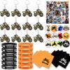 BANBALLON 98 PCS Dirt Bike Party Favor Dirt Bike Key Chains Silicone Wristband Stickers Goodie Bags Button Badges For Dirt Bike Party Club Gift Boy Mans birthday party Supplies view 1