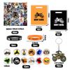 BANBALLON 98 PCS Dirt Bike Party Favor Dirt Bike Key Chains Silicone Wristband Stickers Goodie Bags Button Badges For Dirt Bike Party Club Gift Boy Mans birthday party Supplies view 2