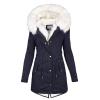 ZBYY Women's Winter Thicken Parka Jacket Warm Fleece Faux Fur Line Down Coats with Pockets Outerwear Coat for Women view 1
