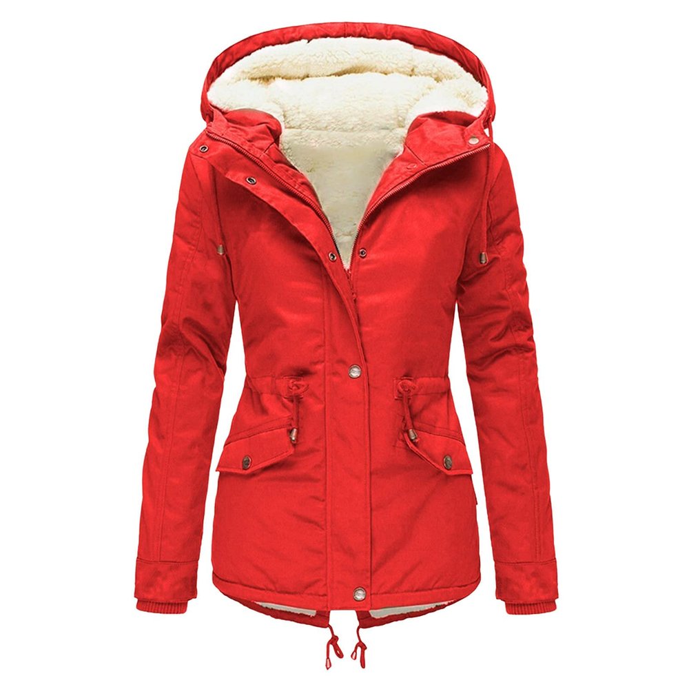 ZBYY Winter Coats for Women Warm Sherpa Fleece Lined Hooded Zip Up Quilted Down Jacket Parka Outwear with Pockets